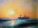 Zonsondergang Aan Zee 1886