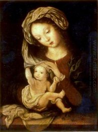 Madonna e Criança com cerejas