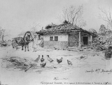 Esboços da Guerra Russo Turco búlgaro Casa 1877