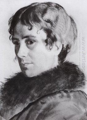 Porträt von Y E Kustodieva 1925