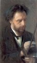 Portrait Of The Artist G G Myasoedov 1872
