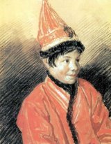 Retrato de uma mulher Kalmyk Bayausta 1813