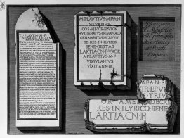 O Antiguidades Roman T 3 Placa Xi assinatura do mausoléu O