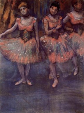 Drie dansers vȮȮr uitoefening