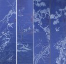 Birds & Flowers-FourInOne (Blauer Papierstrichzeichnung) e - Chi