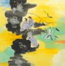 Peinture chinoise - Oiseaux-fleur