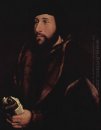Portret van Een Man met Een Brief en handschoenen