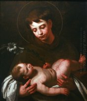 Der Heilige Antonius von Padua Baby Jesus hält