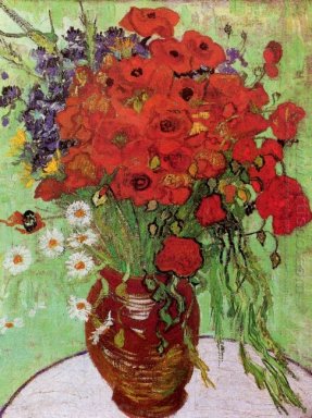 Rote Mohnblumen und Gänseblümchen 1890