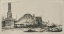 Paisaje con un obelisco 1650