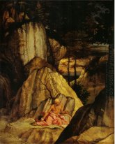 St Jerome Meditera i öknen 1506