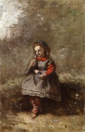 Mlle Leotine Desavary Holding A Perkutut 1872