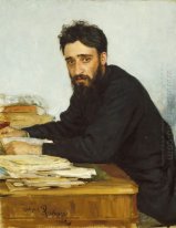 Stående av Writer Vsevolod Mikhailovich Garshin 1884