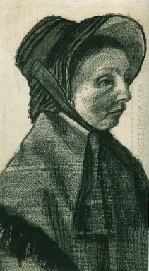 Frau mit Hut Kopf 1882