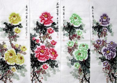 Peony - FourInOne - la pintura china