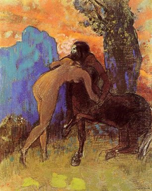 Lutte entre la femme et Centaur