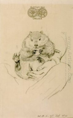 Imagem do artista e sua Exotic Pet 1871
