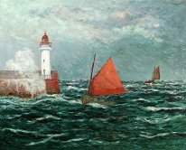 Terug naar de vissersboten In Belle Isle En Mer 1910
