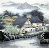 Un pequeño pueblo - la pintura china