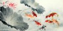 Fish-Lotus - pintura china