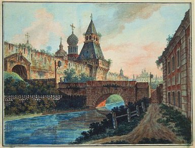 Pandangan Vladimirskiye (Nikolskiye) Gerbang Kitai Gorod