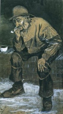 Fisherman With Sou Wester Sitting With Pipe 1883 1