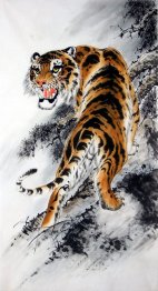 Tiger - kinesisk målning