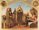 John Wycliffe läser hans översättning av Bibeln till John av Ga
