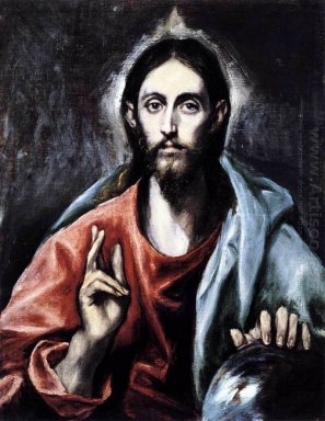 Bendición de Cristo el Salvador del Mundo - Pintura al óleo