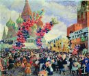 Palmzondag Nabij De Spassky Tor op het Rode Plein In Moskou 19