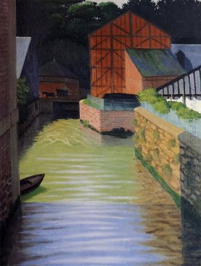 Deel van het stadje Pont Audemer 1922