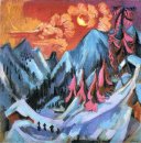 Paisagem do inverno no luar 1919