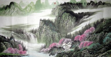 Montagnes et l\'eau - peinture chinoise