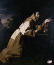 St Francis en la meditación 1639