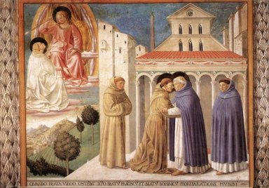 Vision von St Dominic Und Sitzung von St. Franziskus und St. Dom