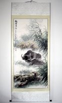 Корова - Смонтированный - Китайская живопись