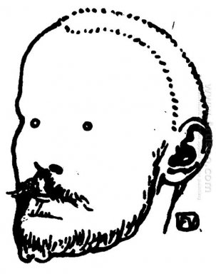 Portrait de l\'écrivain français Jules Renard 1898