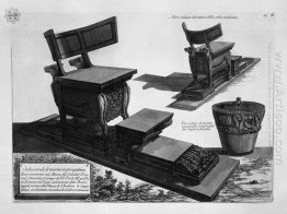 Cadeira curule de mármore encontrado na Rostra no Fórum Romano U