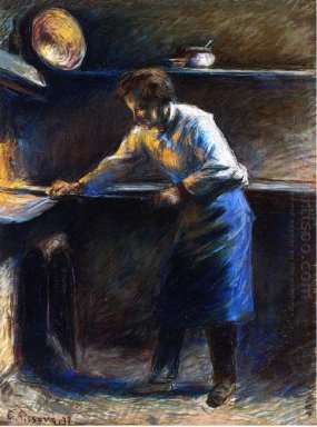 Eugene Murer nel suo forno di pasticceria 1877