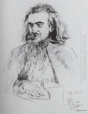 Портрет Владимира Сергеевича Соловьева 1891