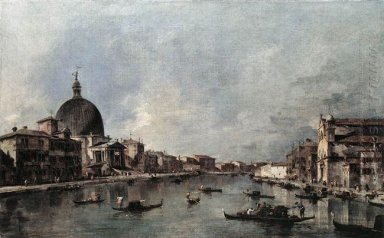The Grand Canal med San Simeone Piccolo och Santa Lucia