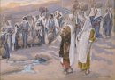 Moïse frappa le rocher dans le désert