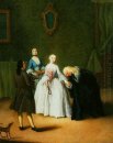 Een Edelman Kissing Lady S Hand 1746