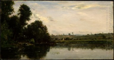 Lavandières à la rivière Oise Près de Valmondois 1865