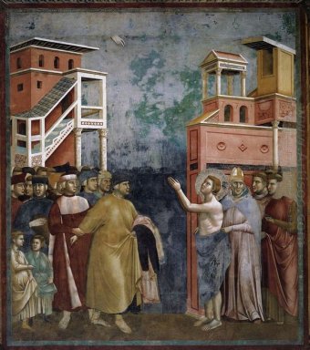 St Francis verzichtet auf alle weltlichen Güter 1299