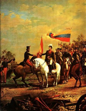 Entrega de la bandera al Batallon sin Nombre