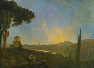 Une vue du Tibre à Rome dans la Distance