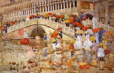 Umbrellas In The Rain 1899