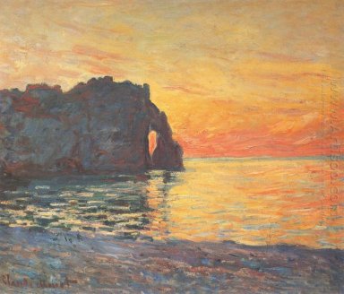 Etretat Cliff Of D Aval Sunset