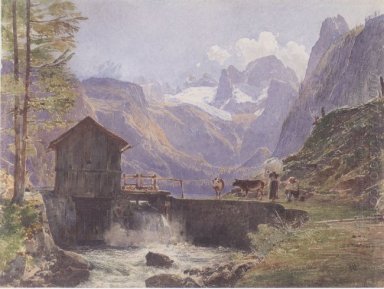 Hoher Dachstein aus Nieder Gosau 1838